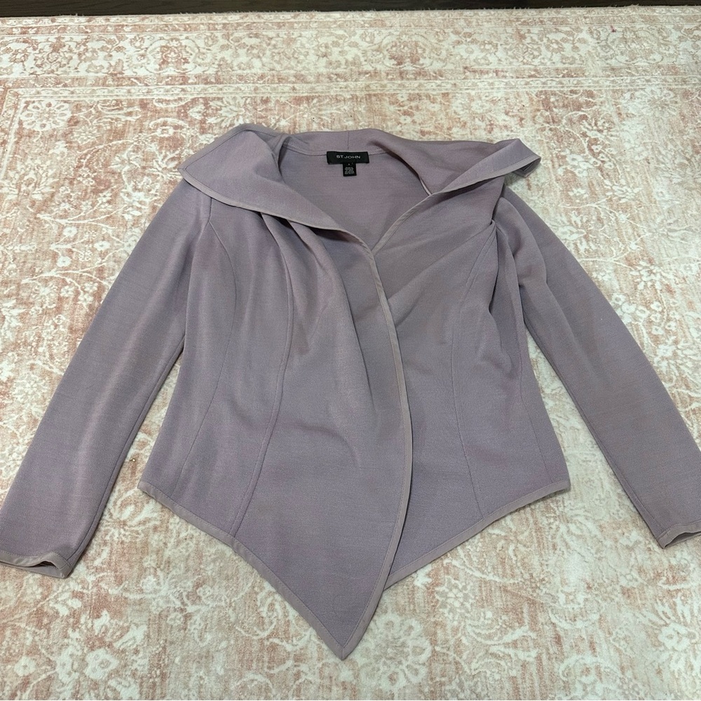ST. JOHN Lavender Waterfall Cardigan Jacket - Picture 7 of 13